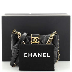 Chanel CC Chain Hobo Quilted Lambskin Small