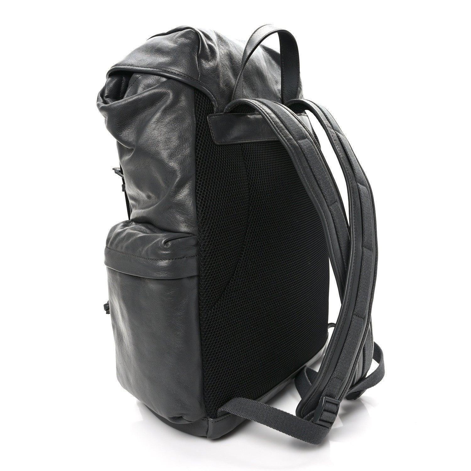 Gucci Calfskin Monochrome Double G Backpack