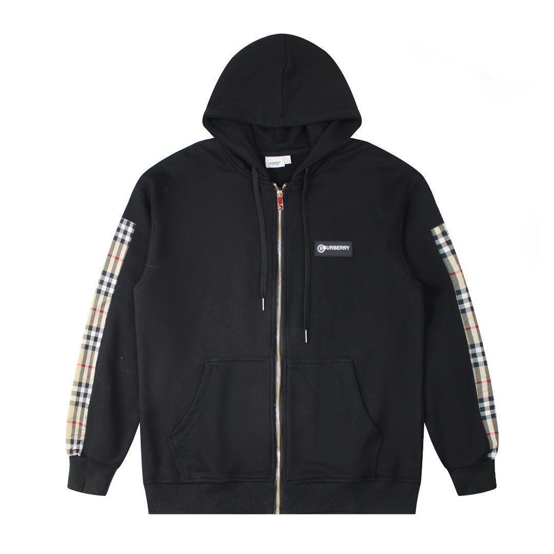 Burberry Vintage Check Panel Oversized Jacket 'Black'