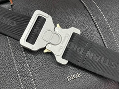 Dior Lingot 50 Duffle Bag In Black Grained Calfskin