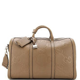 Gucci Duffle Bag Jumbo GG Embossed Leather Small