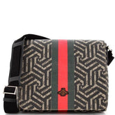 Gucci Bee Web Flap Messenger Bag Caleido GG Coated Canvas Medium