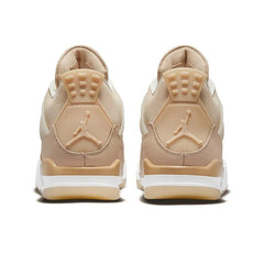 Air Jordan Retro 4-Style Sneakers – Shimmer Nude Edition
