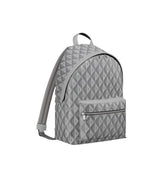 Dior Rider Zipped Backpack Grey Coated Cotton Canvas with CD Diamond Print