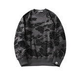 BATHING APE MEN SWEATSHIRT LAYERED CAMO CREWNECK MENS