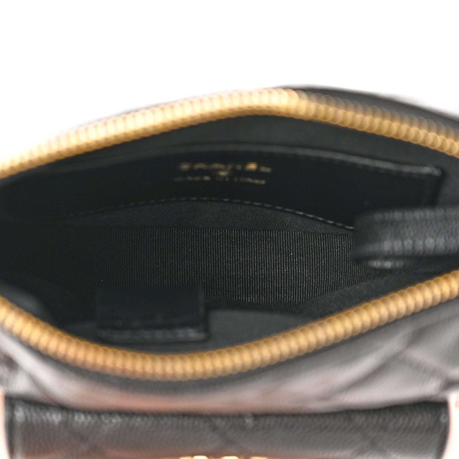 Chanel Caviar Quilted Polly Pocket Pouch Hobo