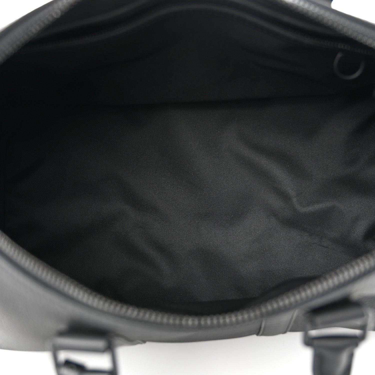 Louis Vuitton Grained Calfskin Aerogram Keepall Bandouliere 40 Black