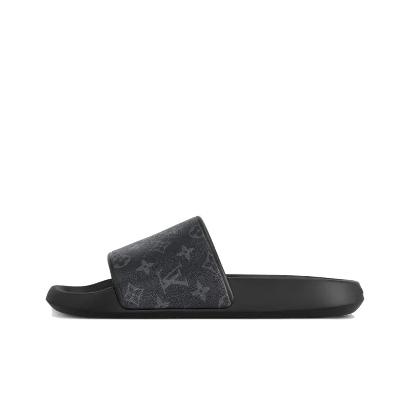 Louis Vuitton Rubber Monogram Men's Waterfront Mules 'Black'