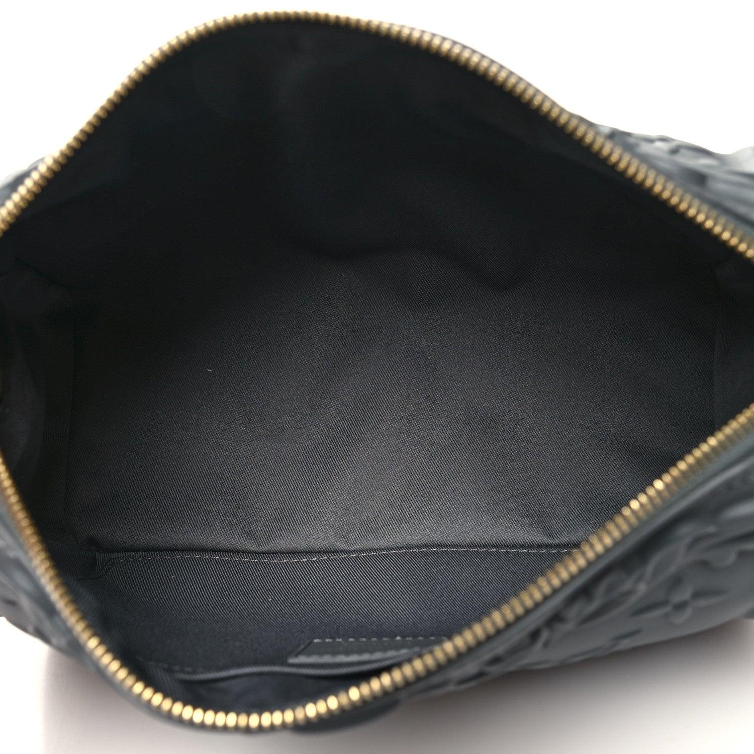 Louis Vuitton Calfskin Debossed Monogram Versailles City Keepall Dark Shadow Grey