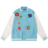 Louis Vuitton LV x YK Embroidered Faces Varsity Blouson 'South sea'