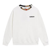 BURBERRY JARRAD WHITE COTTON ICON STRIPE COLLAR RED LOGO SWEATER