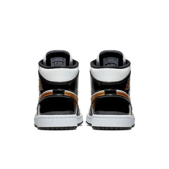 Air Jordan 1 Mid 'Patent Black White Gold'