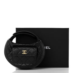 Chanel Caviar Quilted Polly Pocket Pouch Hobo