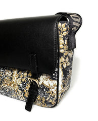Dior Messenger Bag Regular Dior Messenger Bag Black calfskin, cotton canvas and linen with gold Magica print