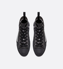 Unisex Dior Oblique Canvas High-Sneaker – White & Black Edition