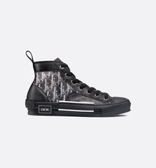 Unisex Dior Oblique Canvas High-Sneaker – White & Black Edition