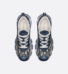 Luxury Dior Runner – Gray Oblique Mesh & Clear Sole