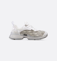 Luxury Dior Runner – Gray Oblique Mesh & Clear Sole