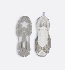 Luxury Dior Runner – Gray Oblique Mesh & Clear Sole