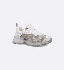Luxury Dior Runner – Gray Oblique Mesh & Clear Sole