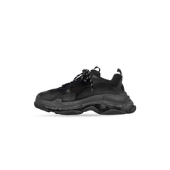 MEN'S TRIPLE S CLEAR SOLE SNEAKER IN BLACK - SpinServe