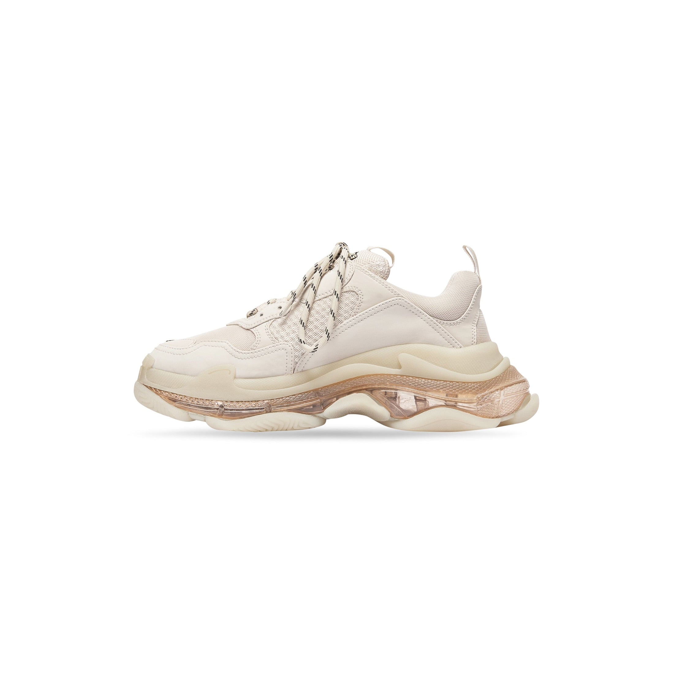 MEN'S TRIPLE S CLEAR SOLE SNEAKER IN BEIGE - SpinServe