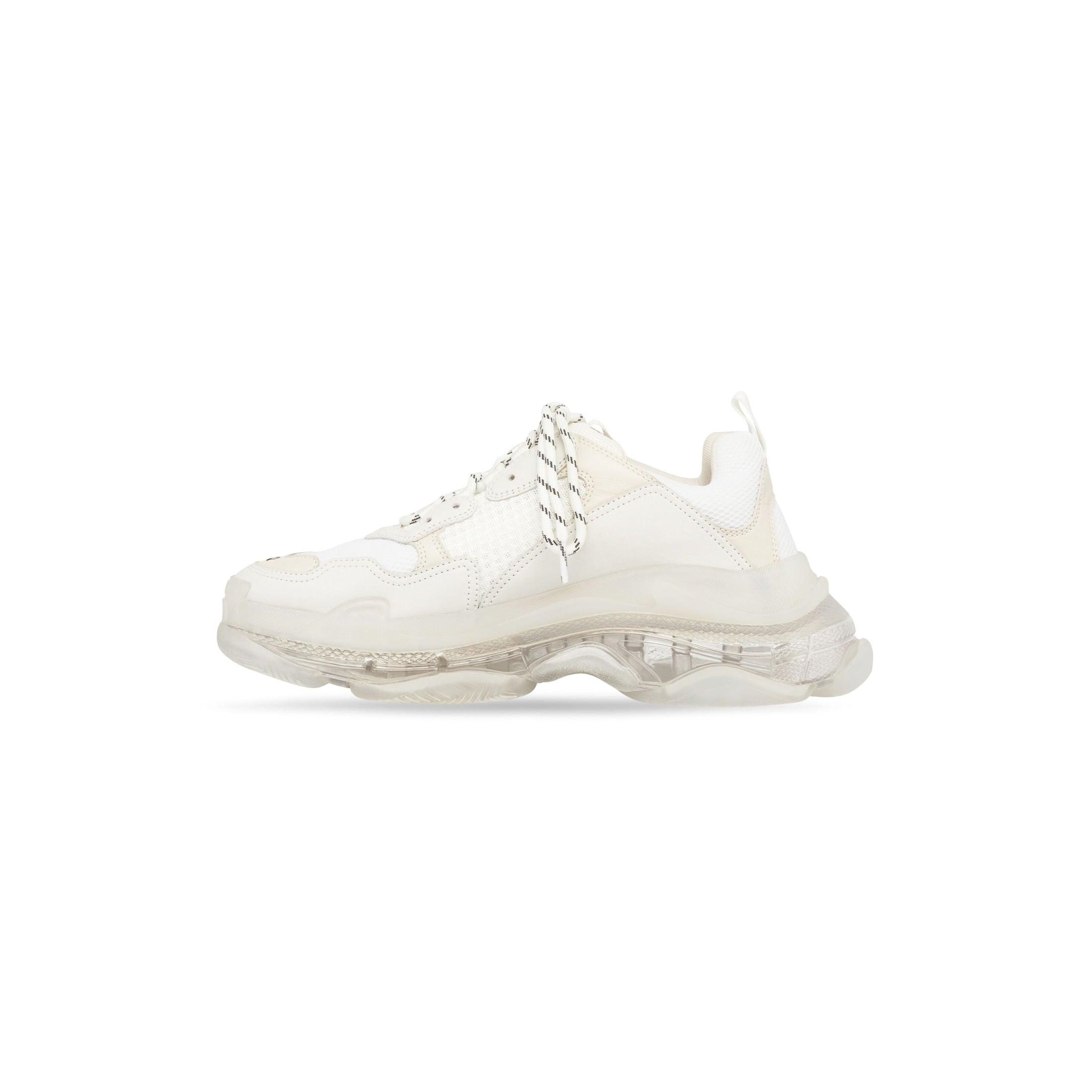 MEN'S TRIPLE S CLEAR SOLE SNEAKER IN WHITE - SpinServe
