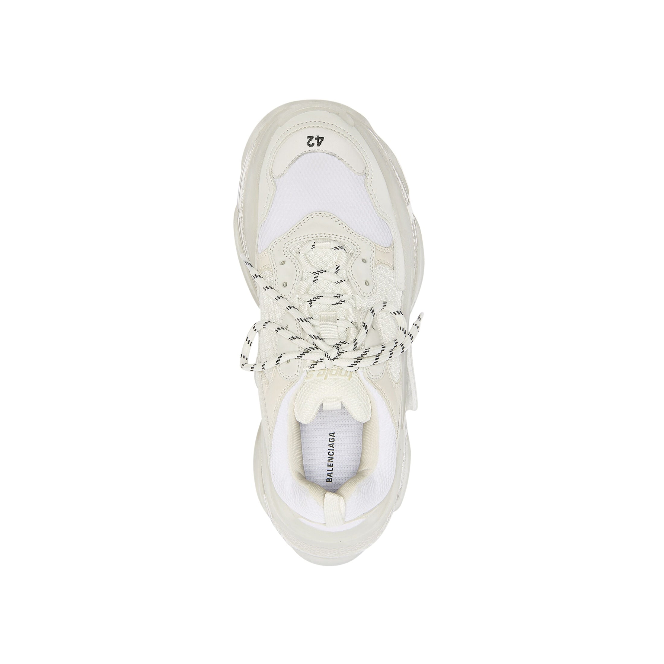 MEN'S TRIPLE S CLEAR SOLE SNEAKER IN WHITE - SpinServe