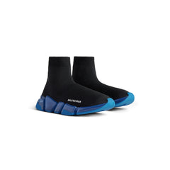 MEN'S SPEED 2.0 FULL CLEAR SOLE RECYCLED KNIT SNEAKER IN BLACK/BLUE - SpinServe