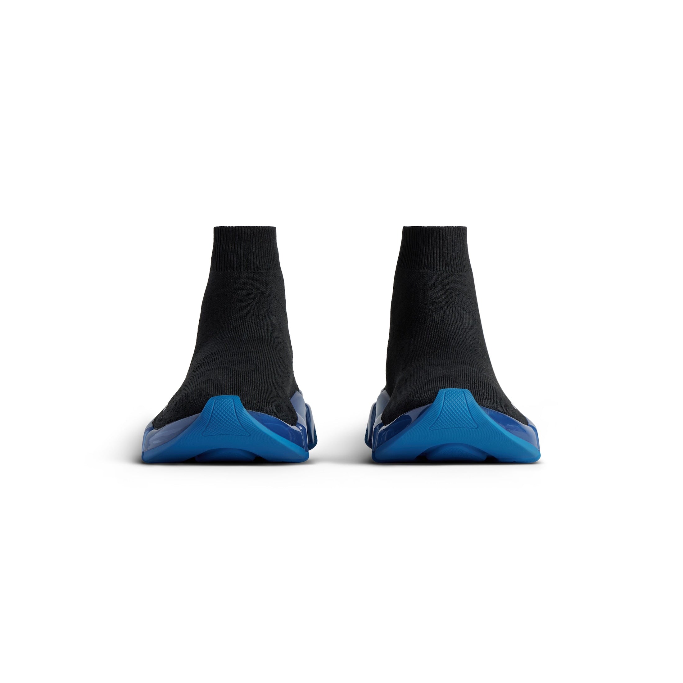 MEN'S SPEED 2.0 FULL CLEAR SOLE RECYCLED KNIT SNEAKER IN BLACK/BLUE - SpinServe