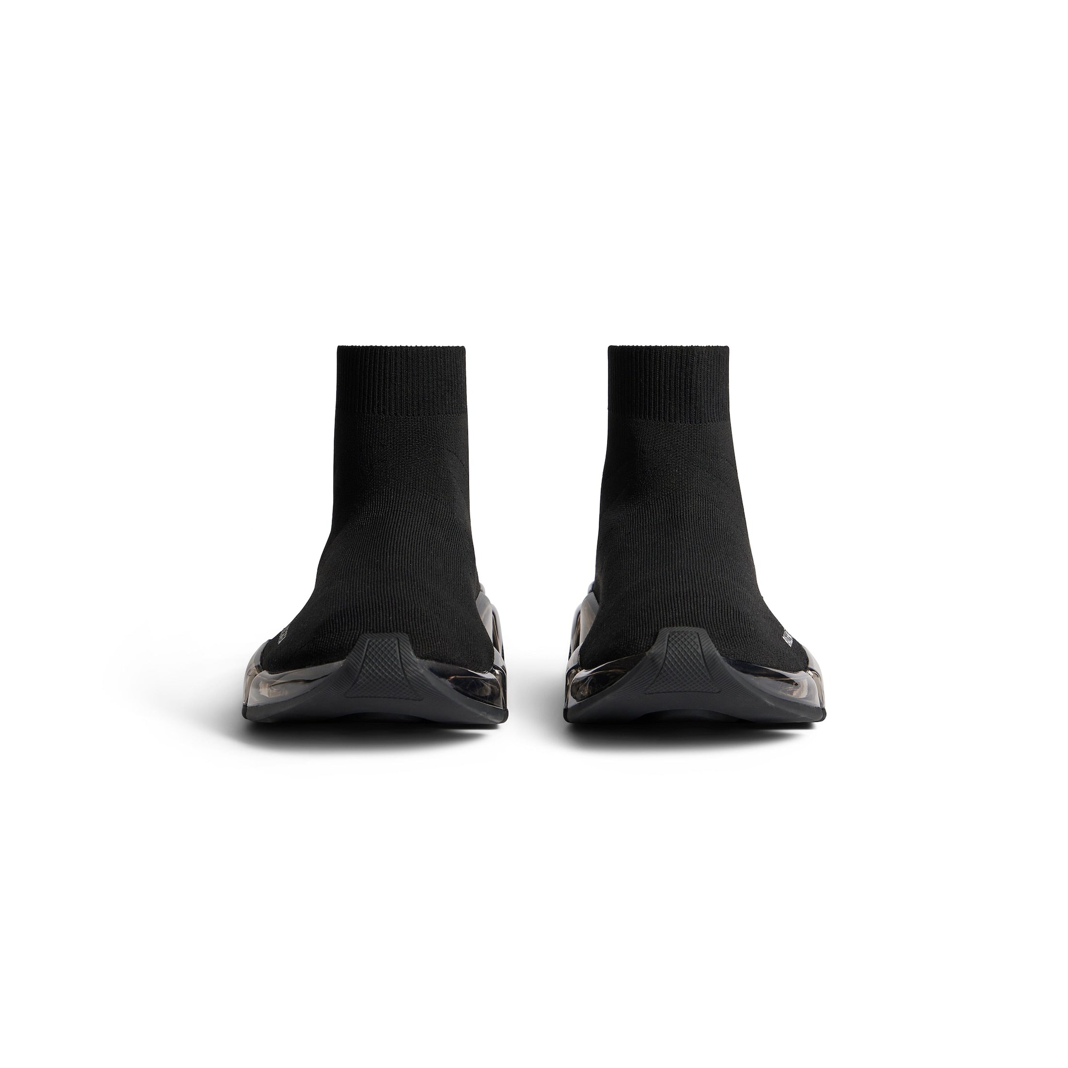 MEN'S SPEED 2.0 FULL CLEAR SOLE RECYCLED KNIT SNEAKER IN BLACK - SpinServe