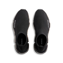 MEN'S SPEED 2.0 FULL CLEAR SOLE RECYCLED KNIT SNEAKER IN BLACK - SpinServe