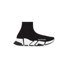 MEN'S SPEED 2.0 RECYCLED KNIT SNEAKER IN BLACK/WHITE - SpinServe