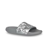 LOUIS VUITTON Waterfront Slide Slippers Men's Silver Gray