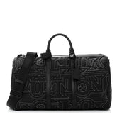 Louis Vuitton Nylon Embroidered Keepall Bandouliere 50 Black