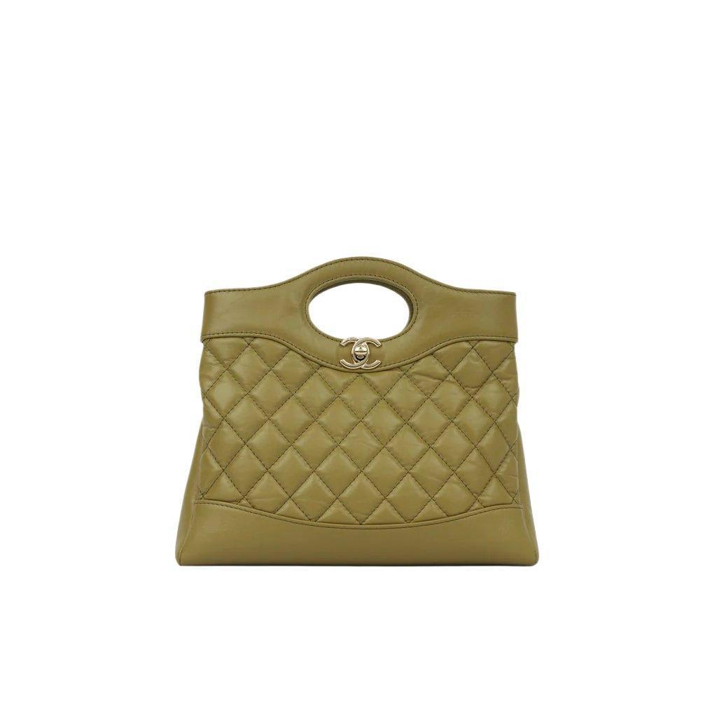 Chanel Shiny Crumpled Calfskin Quilted Mini 31 Shopping Bag