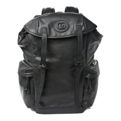 Gucci Calfskin Monochrome Double G Backpack