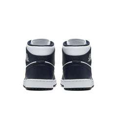 Air Jordan 1 Mid 'White Metallic Gold Obsidian'