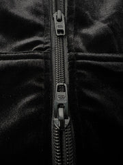 Balenciaga rhinestone-logo zipped hoodie