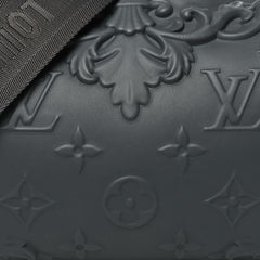 Louis Vuitton Calfskin Debossed Monogram Versailles City Keepall Dark Shadow Grey
