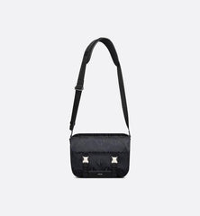 Dior Men Explorer Messenger Bag Black CD Diamond Mirage Ski Capsule Nylon