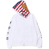 BAPE US Limited Collection USA Shark Hoodie A Bathing Ape White
