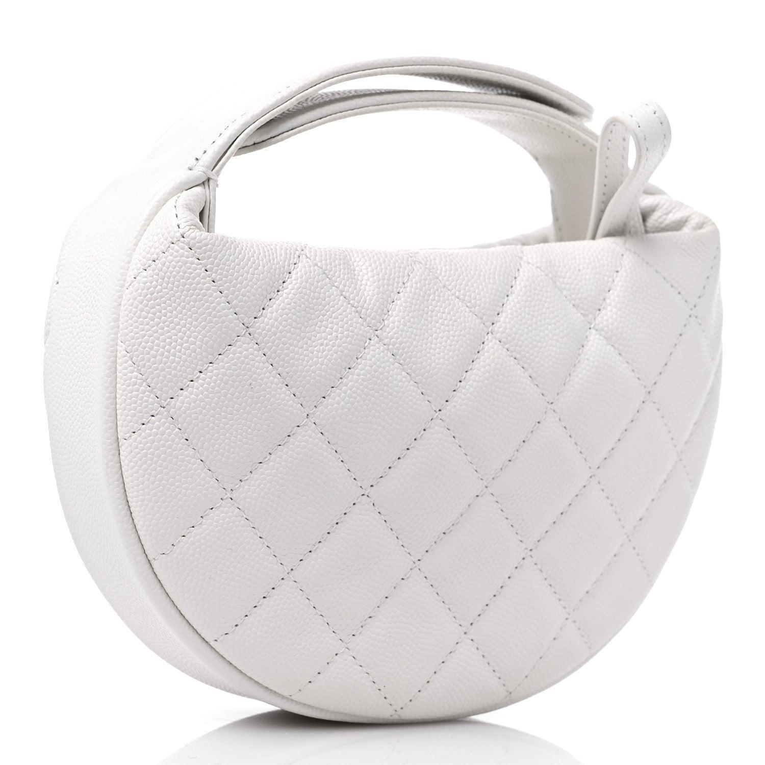 Chanel Caviar Quilted Polly Pocket Pouch Hobo