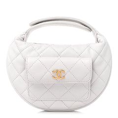Chanel Caviar Quilted Polly Pocket Pouch Hobo