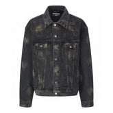 Balenciaga Oversized Distressed Denim Jacket - Black