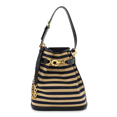 Chiristian Dior C'est Dior Bag Medium Hand Shoulder Bag Raffia Natural