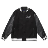 Louis Vuitton Jacket Monogram Embossed Leather Melton Wool