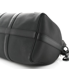 Louis Vuitton Grained Calfskin Aerogram Keepall Bandouliere 40 Black
