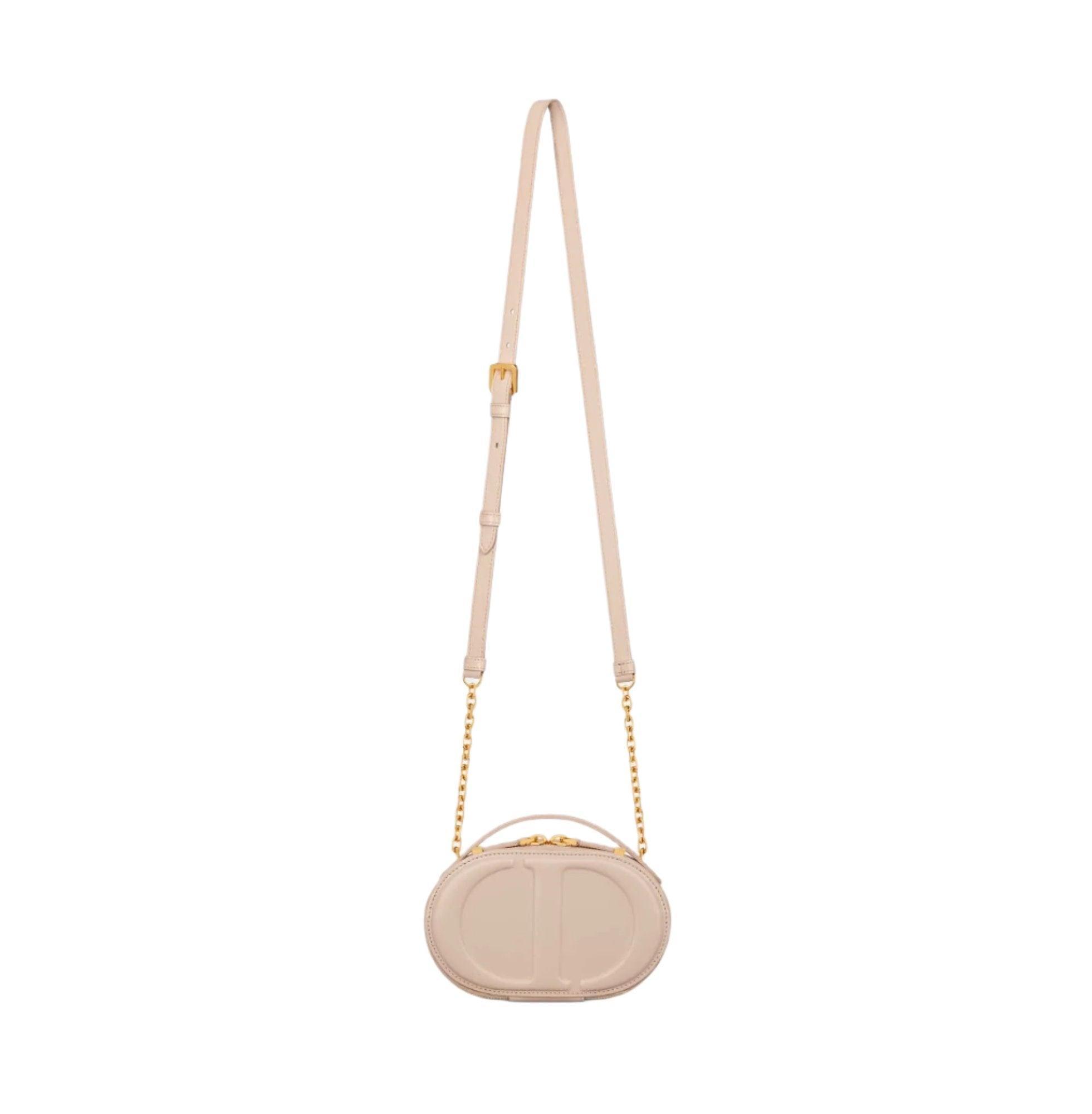 Christian Dior Signature Oval Camera Bag Calfskin with Embossed CD Signature