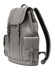 Gucci Calfskin GG Tennis Embossed Double Buckle Backpack